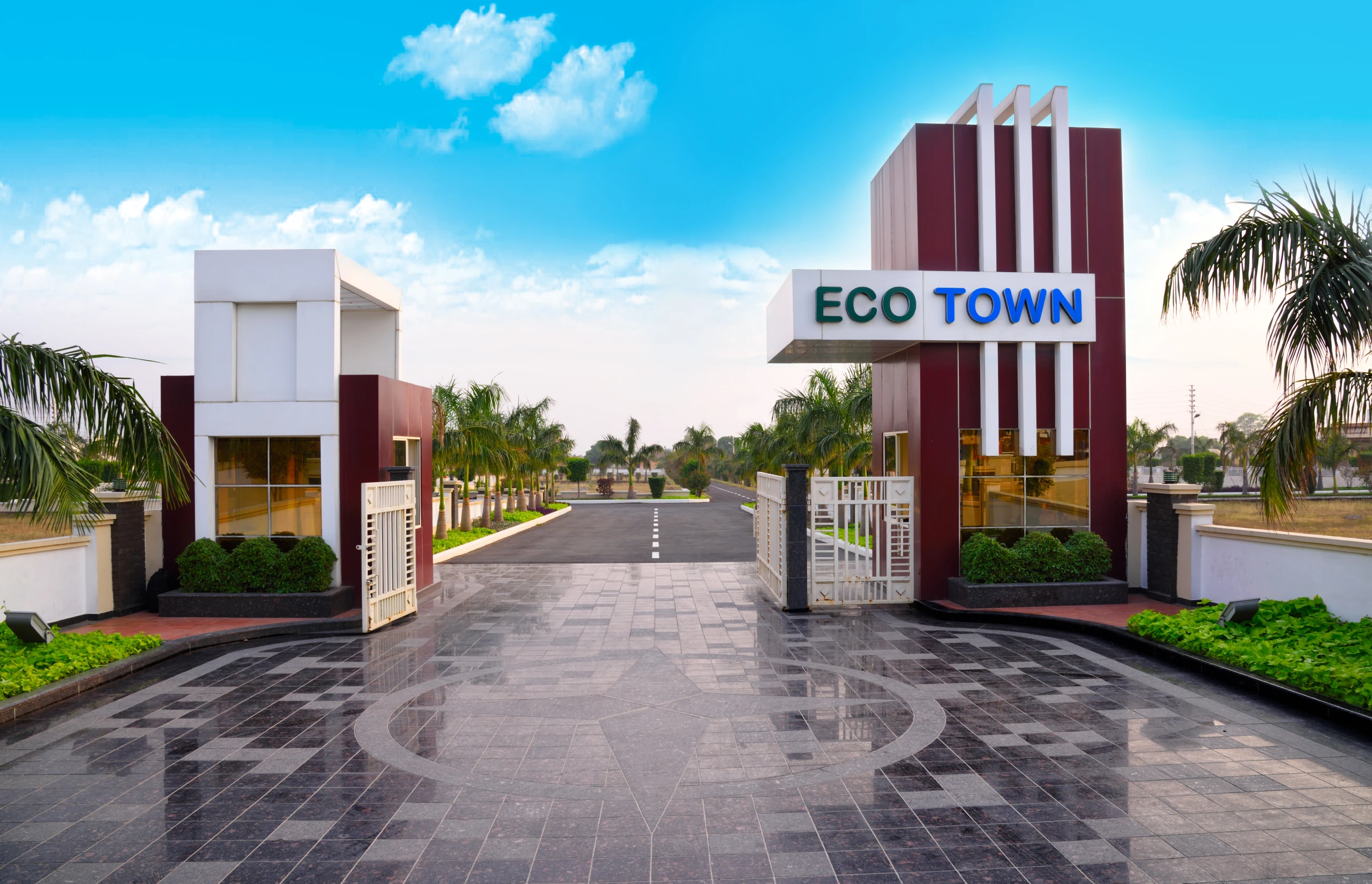 Eco Town residential development entrance in Haldwani