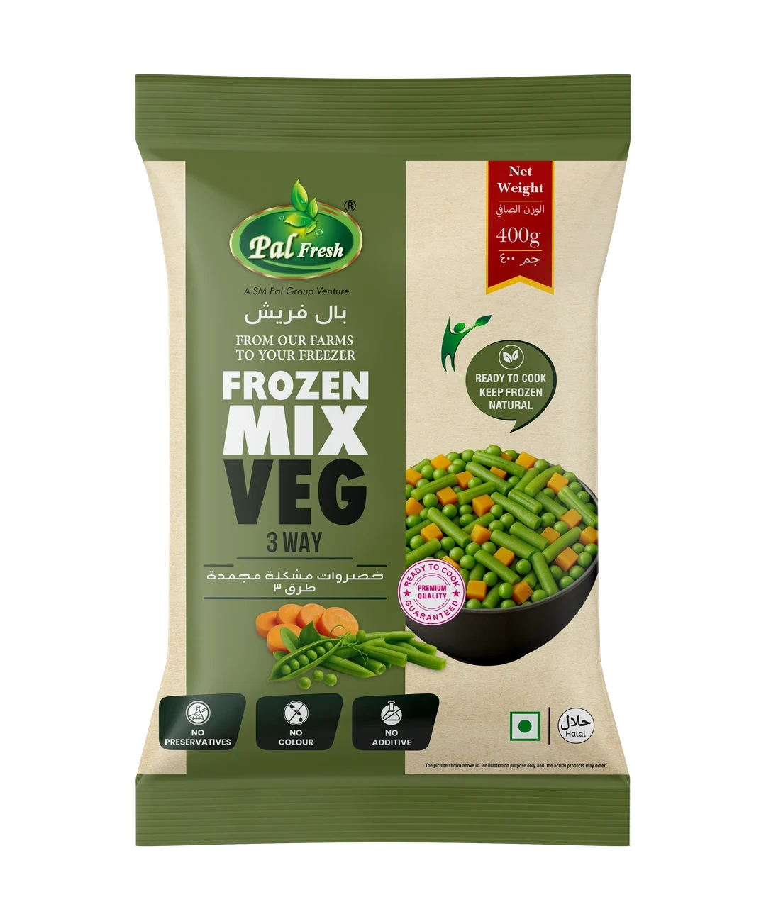 Frozen Mix Veg, 3-Way packet